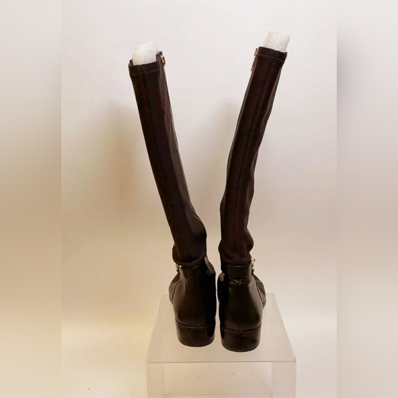 Michael Kors MK Designer Brown Tall Leather Boots - Size 11M - Picture 9 of 10